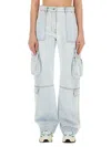 Msgm Cargo Denim Trousers