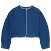 Msgm Denim Jacket In Blue