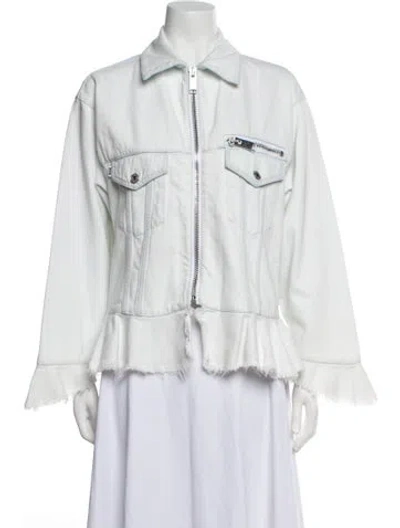 Pre-owned Msgm Denim Jacket In Blue