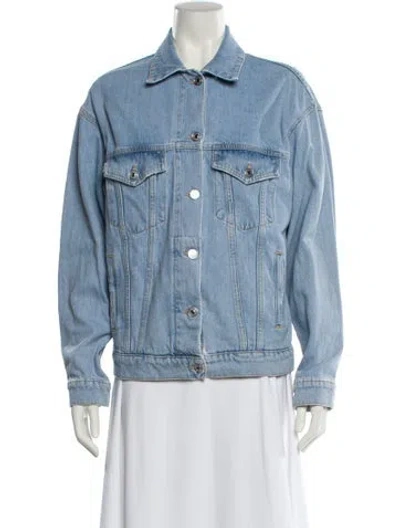 Pre-owned Msgm Denim Jacket In Blue