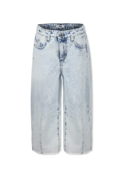Msgm Kids' Denim Jeans For Girl With Logo