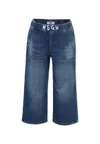 Msgm Logo-print Jeans In Blue