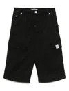 Msgm Denim Midi Skirt In Black