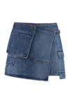 Msgm Mini Skirt In Denim