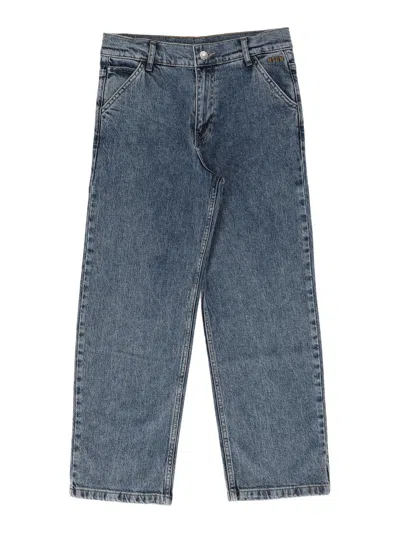 Msgm Kids' Denim Pants Boy Denim Blu/blue Denim
