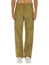 Msgm Distressed Denim Pants With Belt Loops In Navy