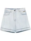 Msgm Denim Shorts In Blue