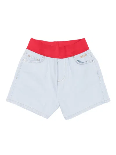 Msgm Denim Shorts Girl In White