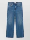 Msgm Denim Trousers Distressed Detail Belt Loops In Blue