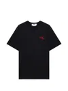 Msgm Detail-embroidery T-shirt In Black