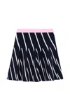 Msgm Diagonal-stripe Mini Skirt In Multi