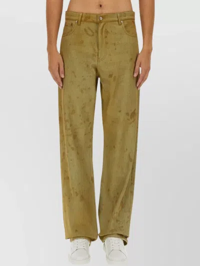 MSGM DISTRESSED DENIM PANTS WITH BELT LOOPS