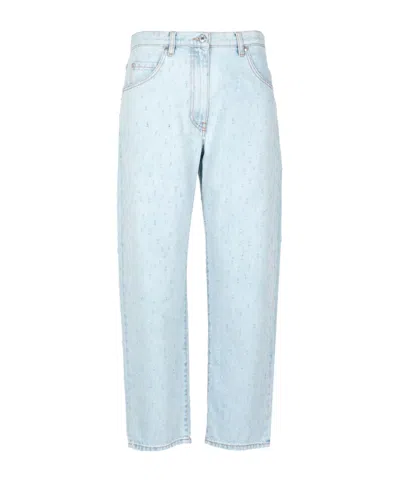 Msgm Distressed-effect Boyfriend Jeans In Blue