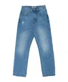Msgm Distressed-effect Straight-leg Jeans In Blue