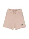 Msgm Distressed Finish Cotton Shorts In 褐色