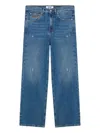 Msgm Denim Trousers Distressed Detail Belt Loops In Blue