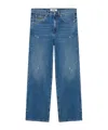 Msgm Denim Trousers Distressed Detail Belt Loops In Blue