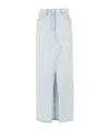 Msgm Distressed Maxi Skirt In White