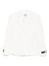 Msgm Double-breasted Blazer In Neutrals