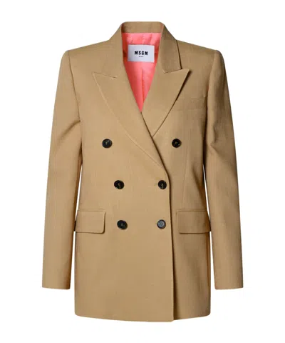 MSGM MSGM DOUBLE-BREASTED LONG SLEEVED BLAZER