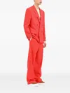 Msgm Double-breasted Blazer In Red