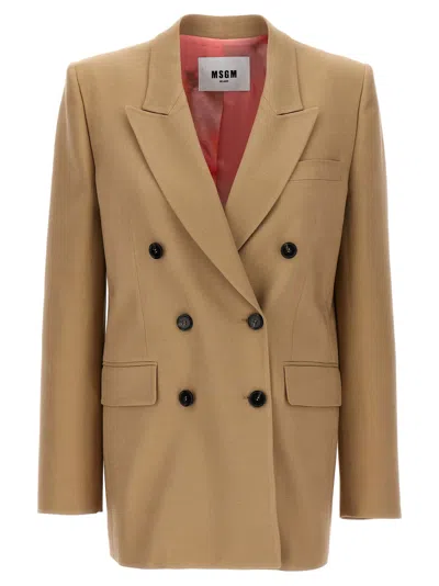 MSGM DOUBLE-BREASTED BLAZER