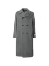 Msgm Double-breasted Coat In Gray