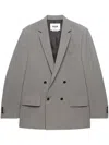 Msgm Double-breasted Mélange-effect Blazer