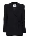 Msgm Double-breasted Wrap Blazer In Azul