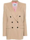 Msgm Women's Jacket Sand Arena | Size 42 | 41mdg09y Color 24701023 In 中間色