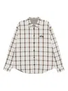Msgm White Double-face Flannel Shirt Clothing In Multi
