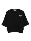 Msgm Double-layered Logo Sweatshirt In Black