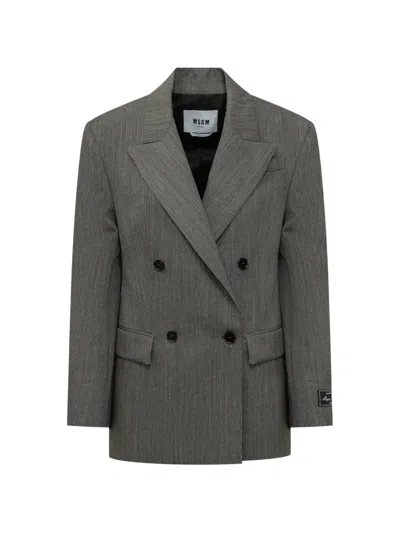 MSGM DOUBLE-BREASTED BLAZER