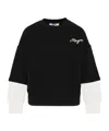 Msgm Double-layered Logo Sweatshirt In Black