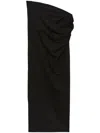 Msgm Draped Maxi Skirt In Black