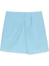 Msgm Draped Midi Skirt In Blue