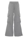 Msgm Drawstring Cargo Track Pants In Gray