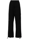 Msgm Cargo Trousers Functional Adjustable Hem In Black