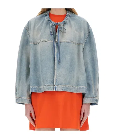 MSGM MSGM DRAWSTRING DENIM JACKET