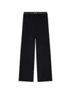 Msgm Drawstring-fastening Logo-waistband Trousers In Black