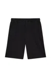 Msgm Drawstring Logo-detail Shorts In Black