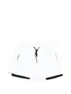 Msgm Drawstring Panelled Shorts In White