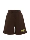 Msgm Drawstring Pocket Shorts In Brown