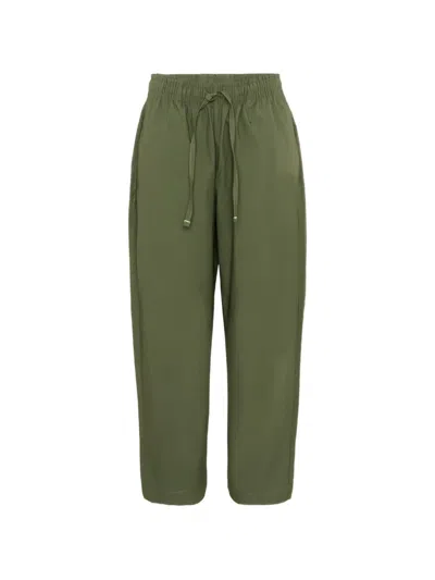 Msgm Kids' Drawstring Pocket Trousers In Green