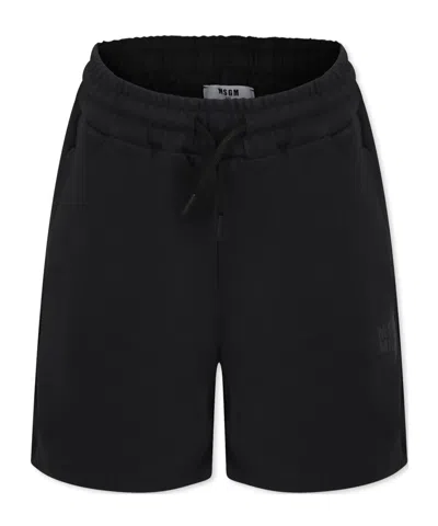 Msgm Drawstring Shorts In Black