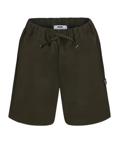 Msgm Drawstring Shorts In Black