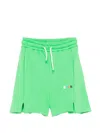 Msgm Drawstring Shorts In Green