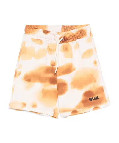 Msgm Drawstring Shorts In Nude