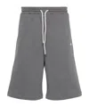 Msgm Drawstring Track Shorts In Gray