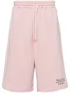 Msgm Drawstring Track Shorts In Pink